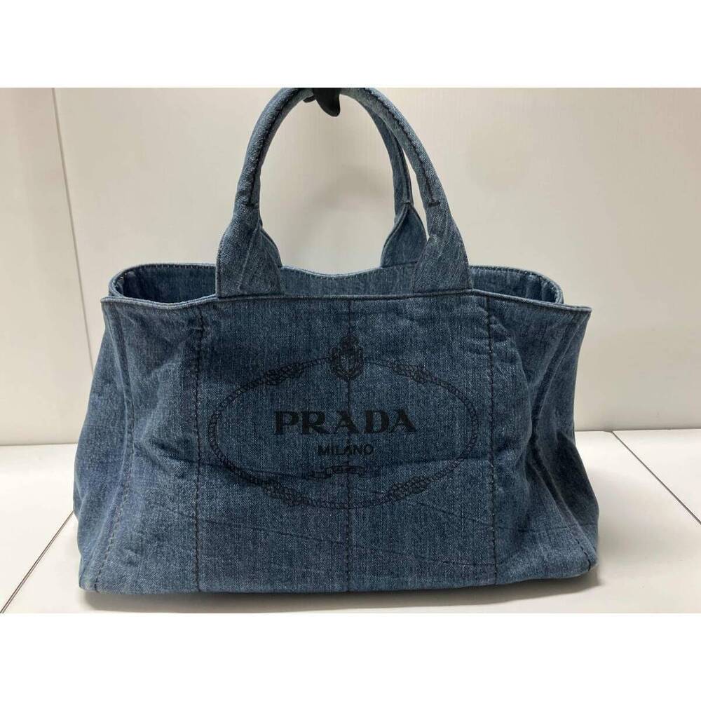 PRADA Canapa Blue Handbag Denim